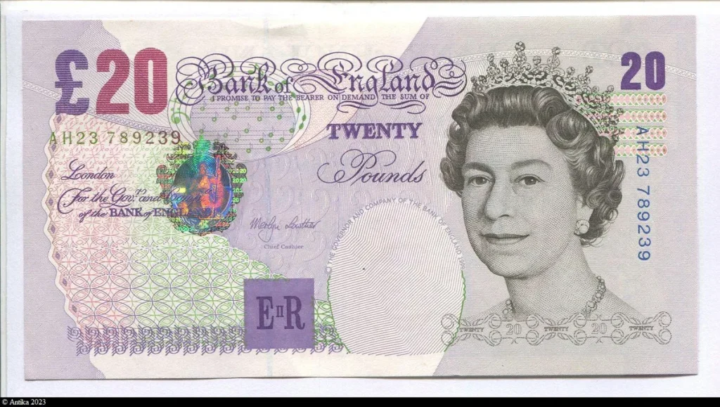 20 Pounds Elizabeth II & Sir Edward Elgar * *