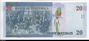 20 Quetzales Commémo 200 ans d'indépendance Docteur Mariano Galvez