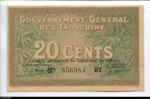 20 Cents Gouvernement Général Série BT & BX