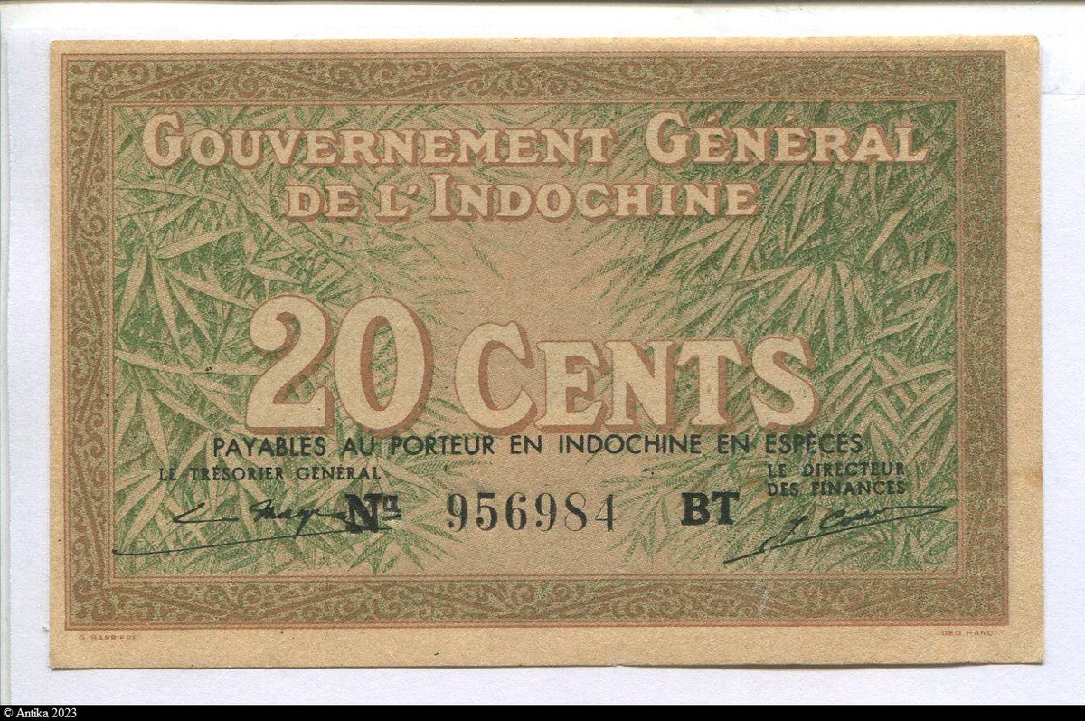 20 Cents Gouvernement Général Série BT & BX