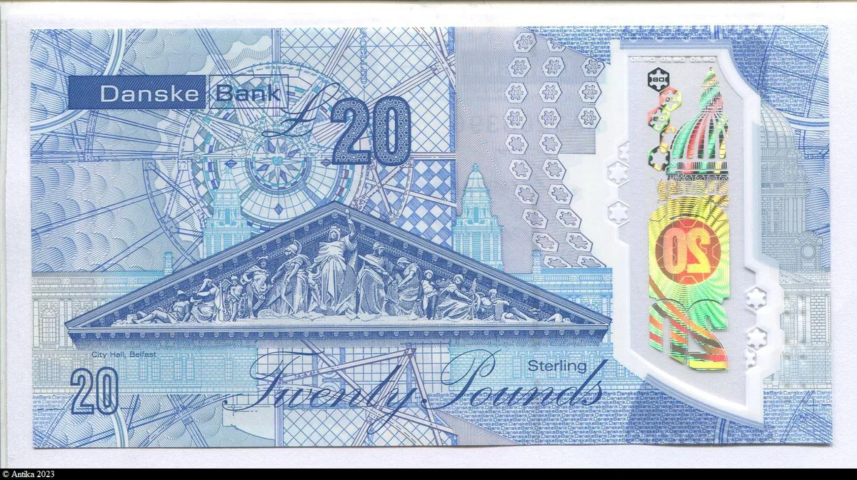 20 Pounds Henry Ferguson & Fronton de l'hôtel de ville de Belfast * * NEW