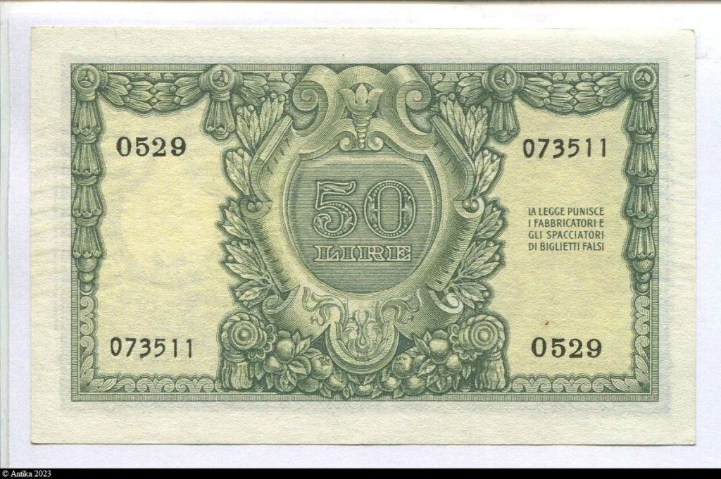 50 Lire "Italia" Biglietto di Stato