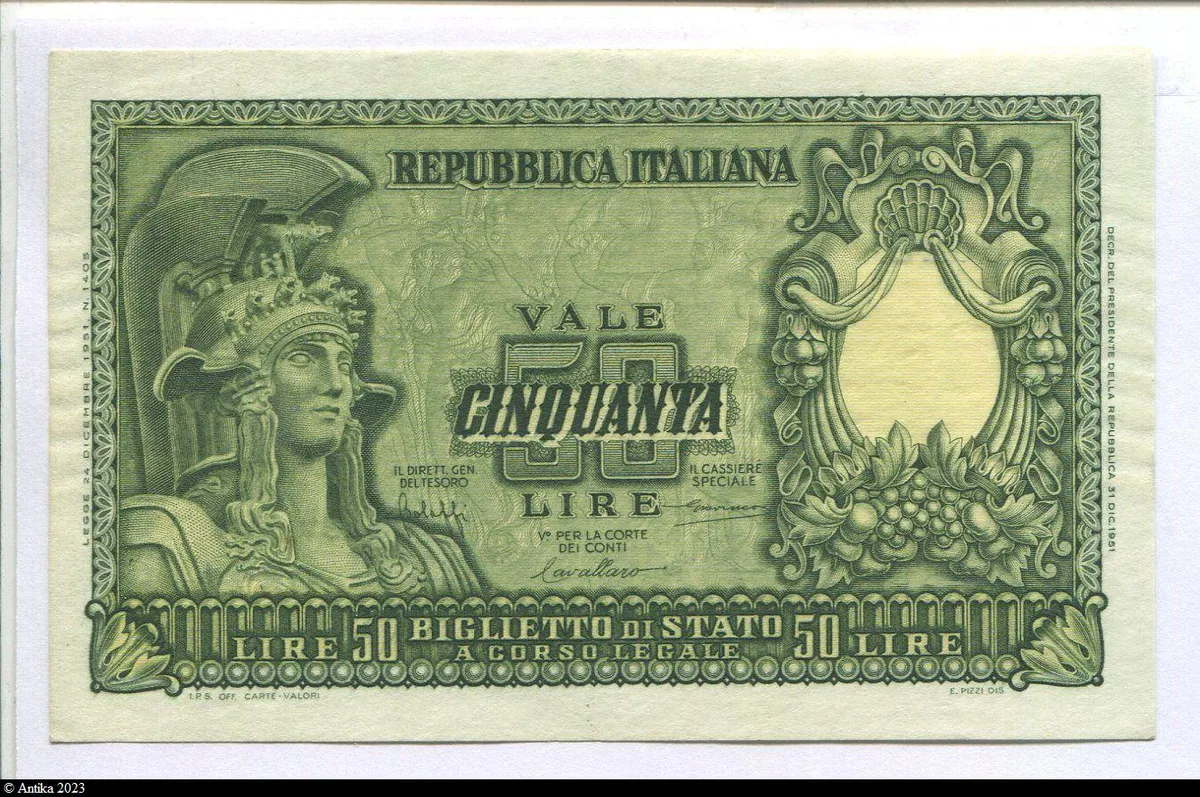 50 Lire "Italia" Biglietto di Stato