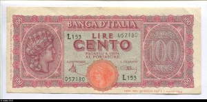 100 Lire "Italia Turrita"