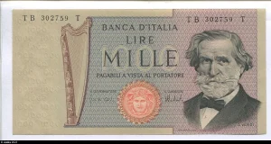 1000 Lire Giuseppe Verdi