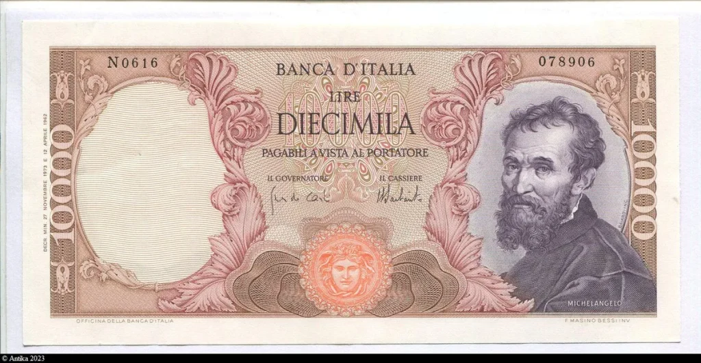 10000 Lire Michel Angelo