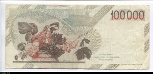 100000 Lire Caravaggio