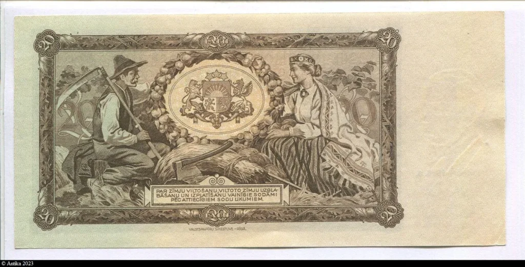 20 Latu Château de Riga Série R RARETE