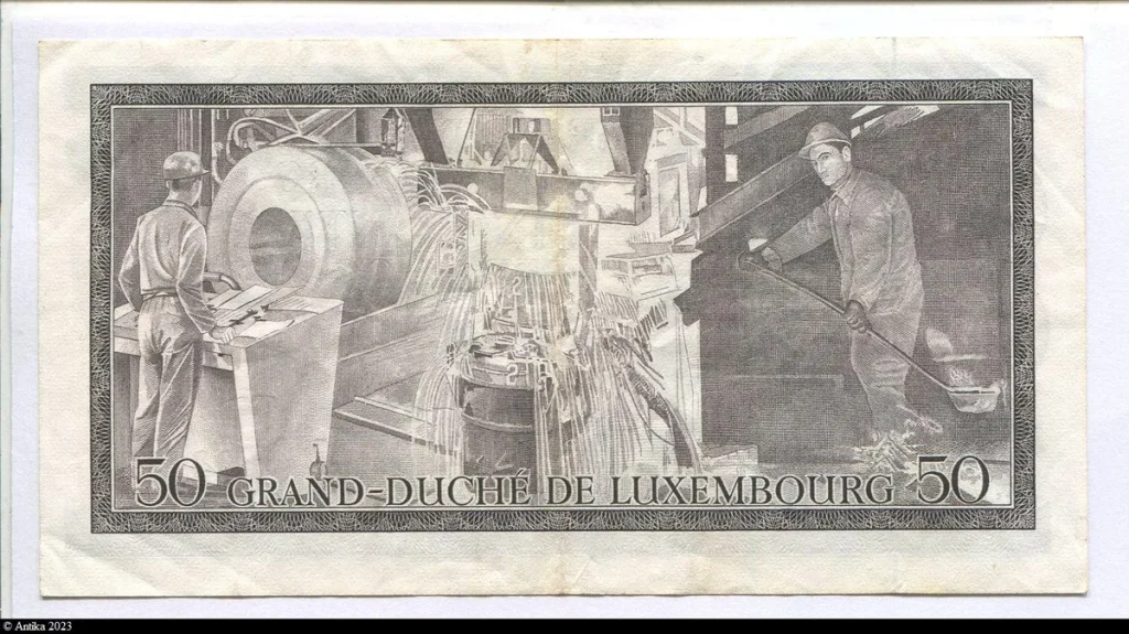 50 Frs Grand Duc Jean Grand Duché de Luxembourg
