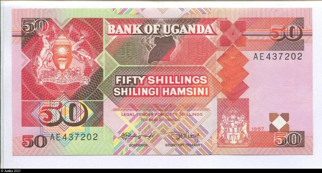 50 Shilingi Armoirie de l'Ouganda