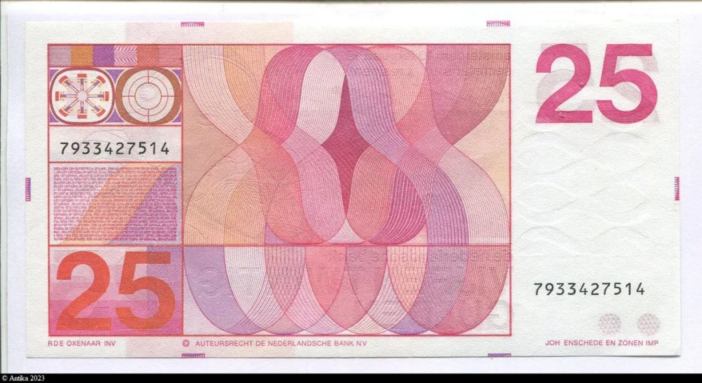 25 Gulden Jan Pietersz Sweelinck (10 Chiffres au Revers)