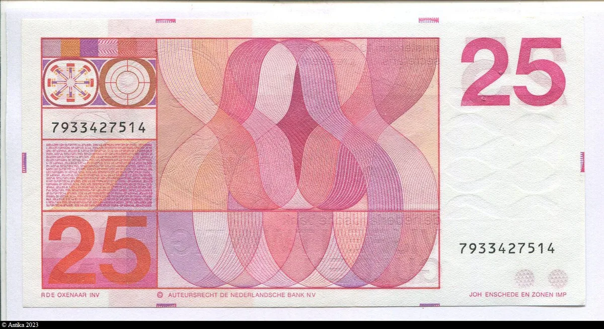 25 Gulden Jan Pietersz Sweelinck (10 Chiffres au Revers)
