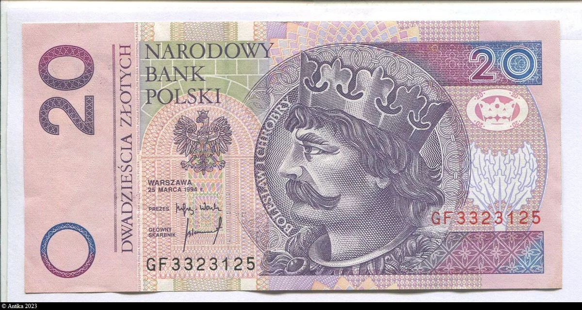 20 Zlotych Roi Bolesław I Chrobry (le Brave)