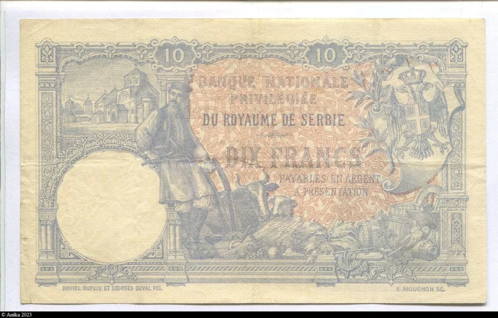 10 Dinara Femme jouant au gusle RARE