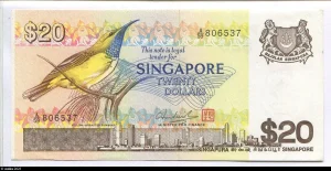20 Dollars Oiseau & Changi International Airport avec le CONCORDE * *