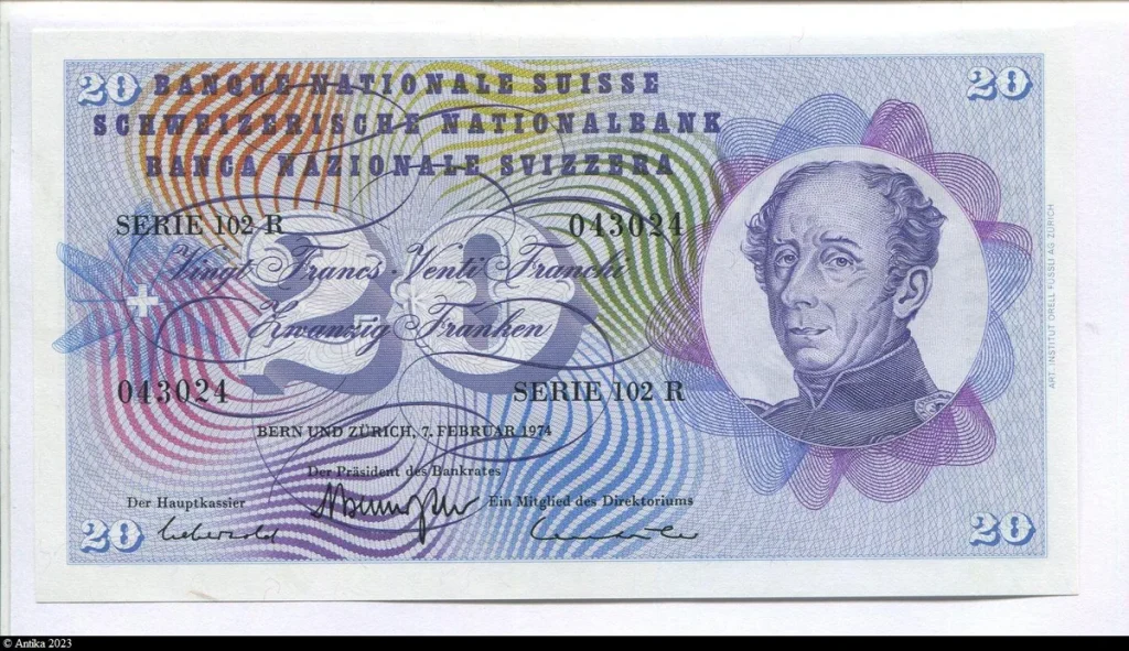 20 Francs Général Gullaume -Henri Dufour PROMO
