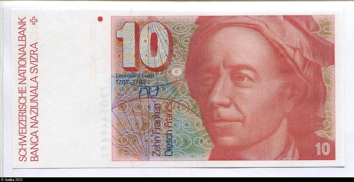 10 Francs Leonhard Euler * *