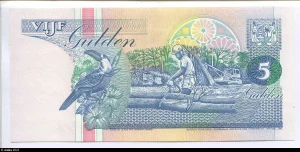 5 Gulden Banque Centrale & Bûcheron