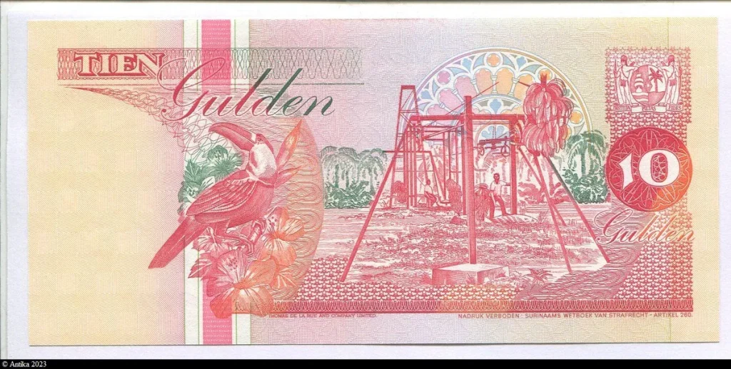 10 Gulden Banque Centrale & Oiseau