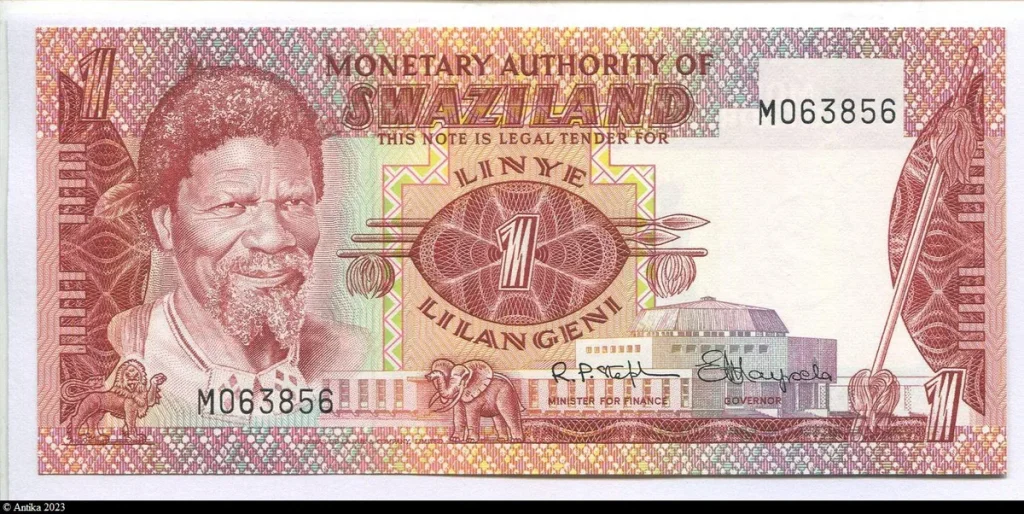 1 Lilangeni Roi Sobhuza II & Les princesses du roi Sobhuz
