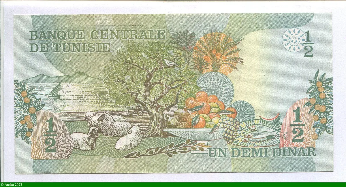 1/2 Dinar H.Bourguiba & Corbeille de fruits * * * PROMOTION