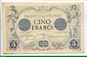 5 FRANCS NOIR - Type 1871