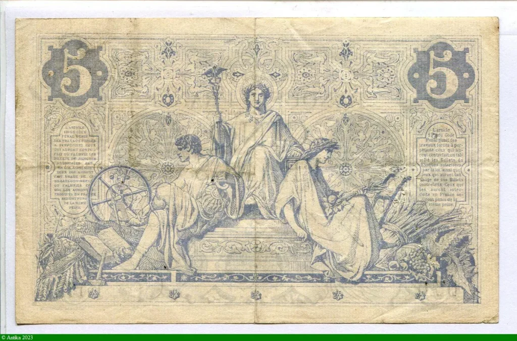 5 FRANCS NOIR - Type 1871