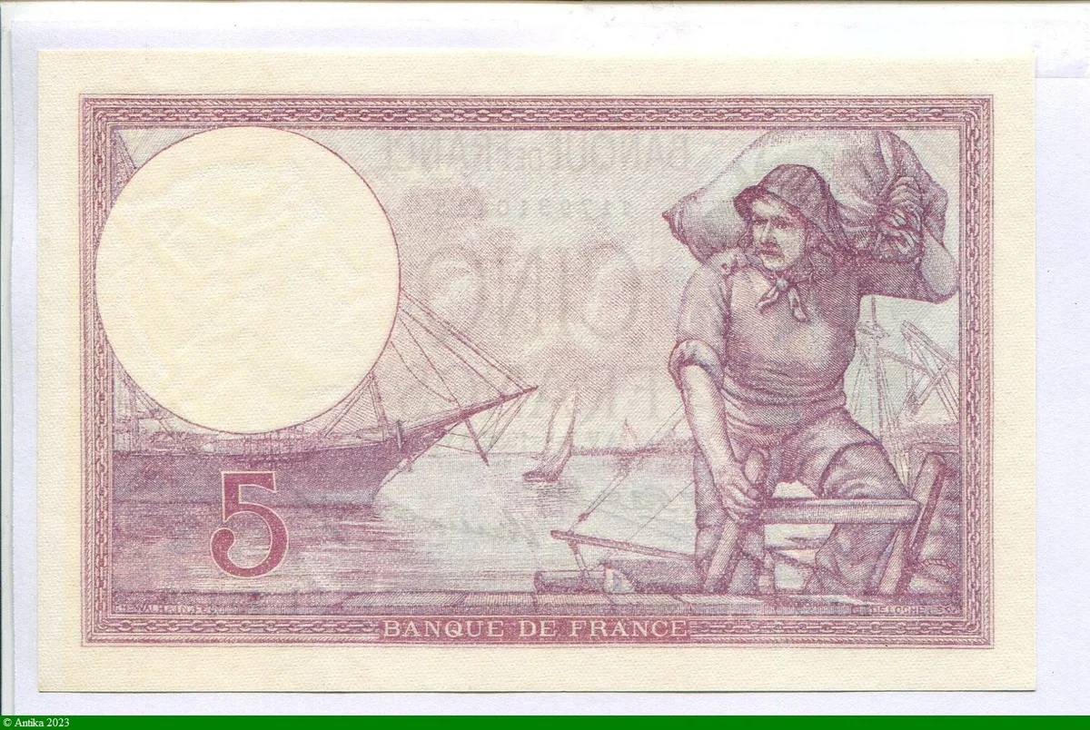 5 FRANCS VIOLET - Type 1917