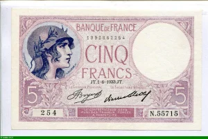 5 FRANCS VIOLET - Type 1917