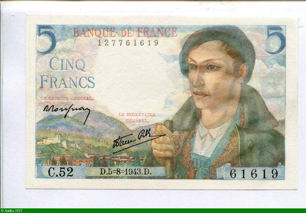 5 FRANCS BERGER - Type 1943