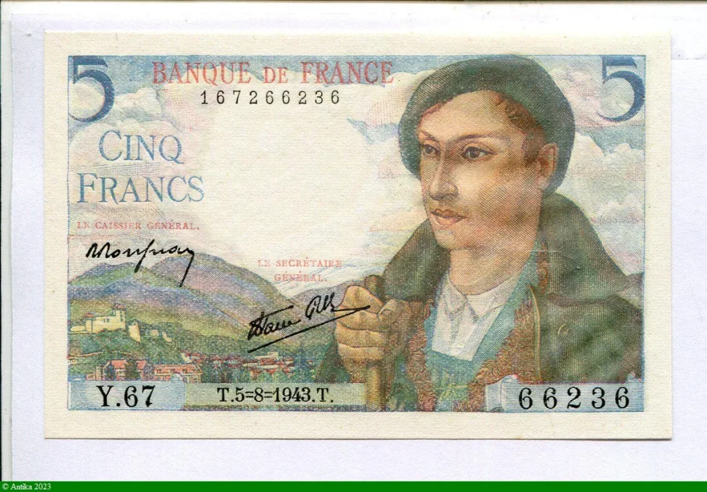 5 FRANCS BERGER - Type 1943
