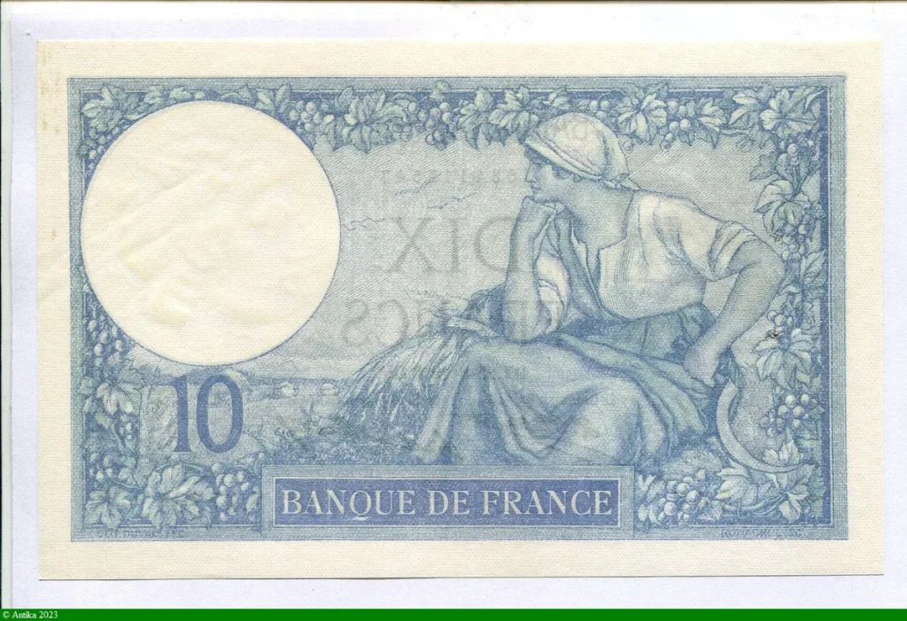 10 FRANCS MINERVE - Type 1915