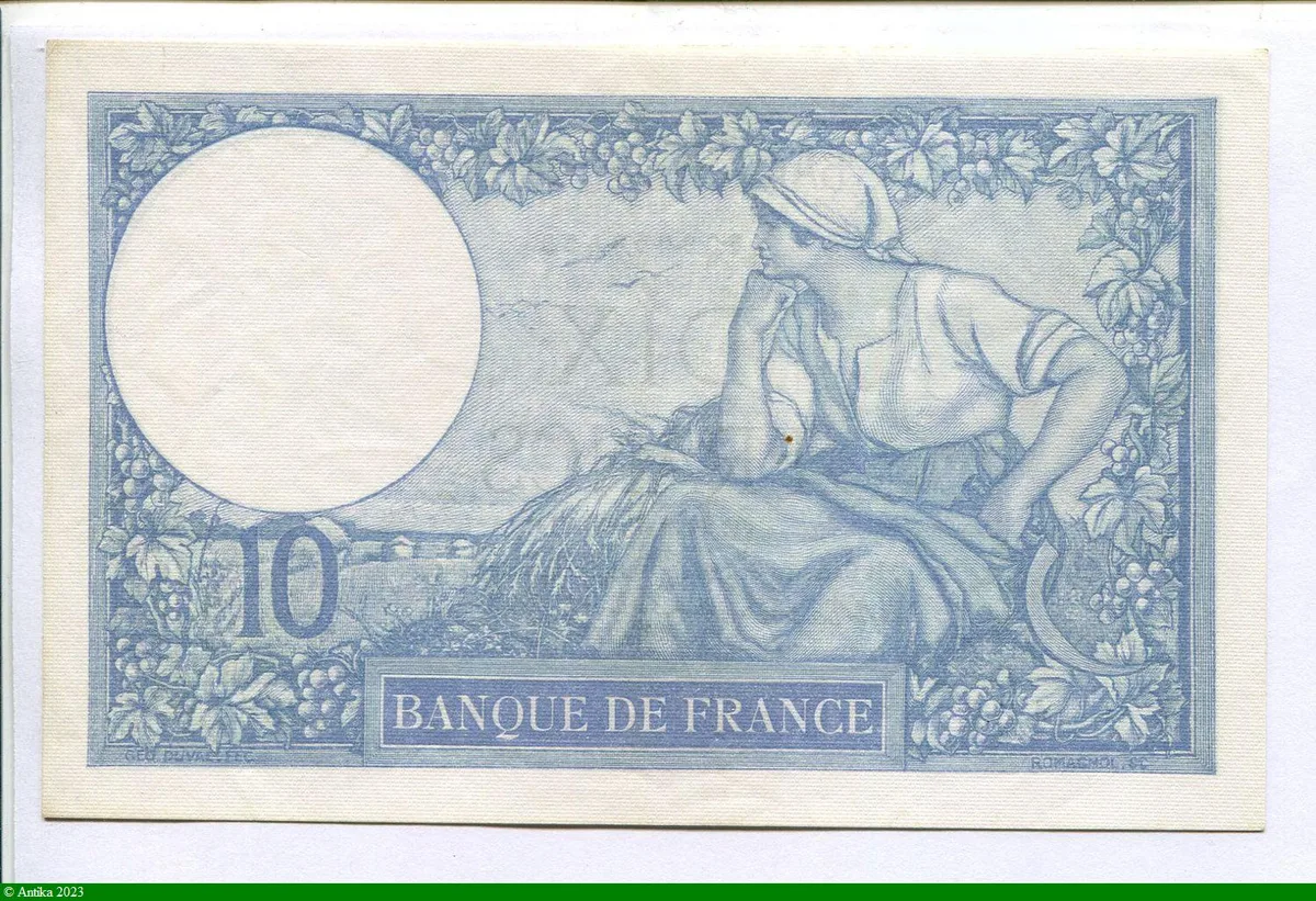 10 FRANCS MINERVE - Type 1915 modifié