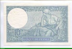 10 FRANCS MINERVE - Type 1915