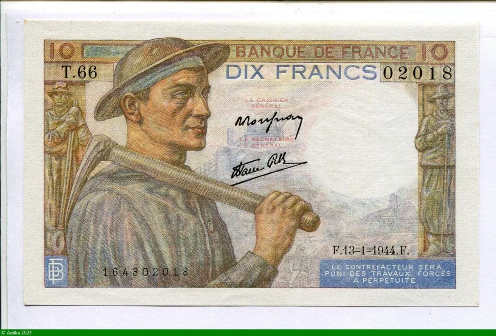 10 FRANCS MINEUR - type 1941