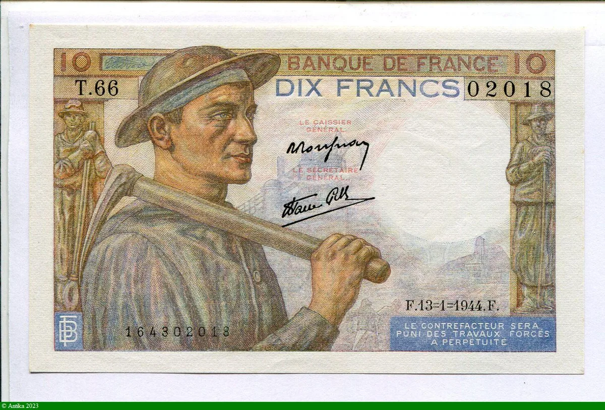 10 FRANCS MINEUR - type 1941