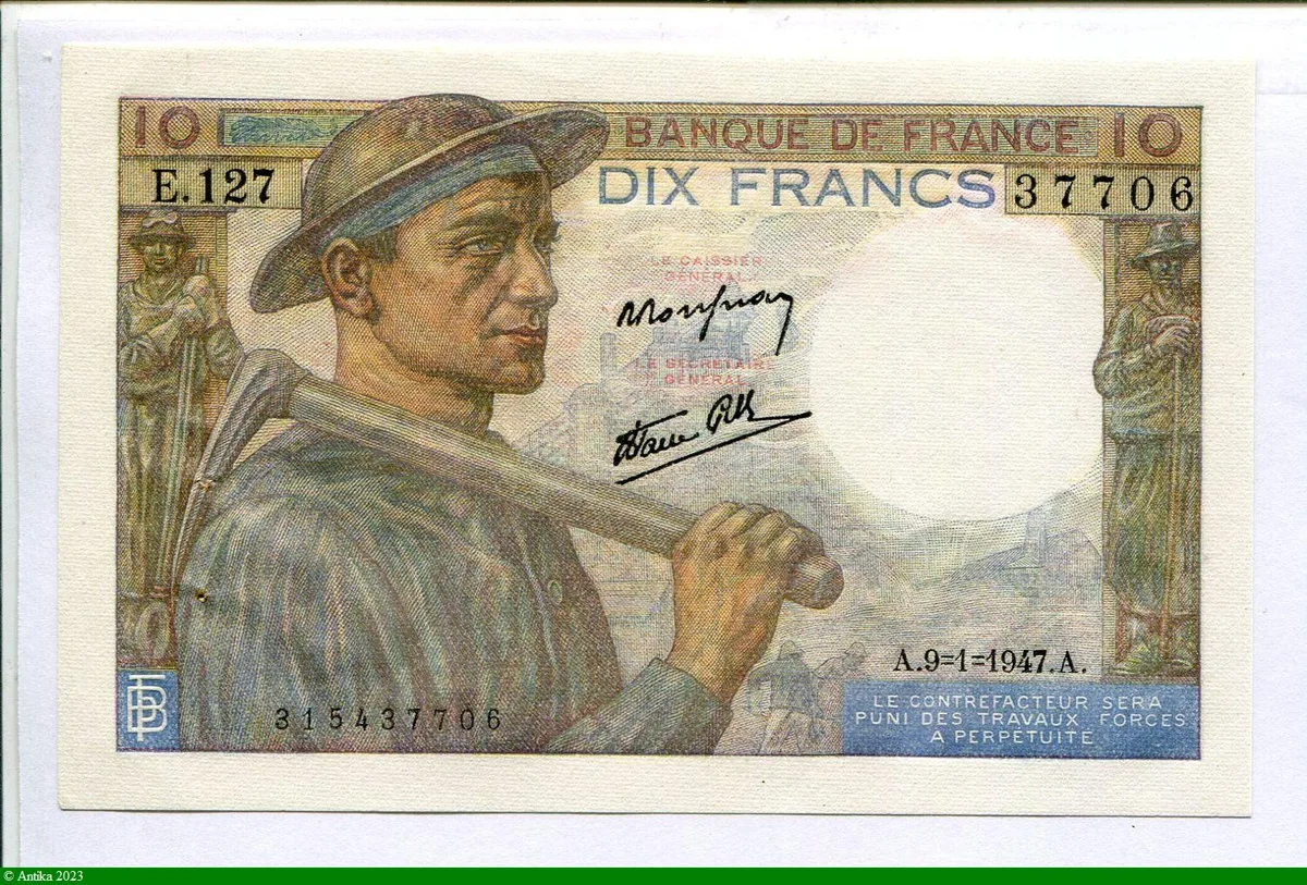 10 FRANCS MINEUR - type 1941