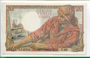 20 FRANCS PECHEUR - Type 1942