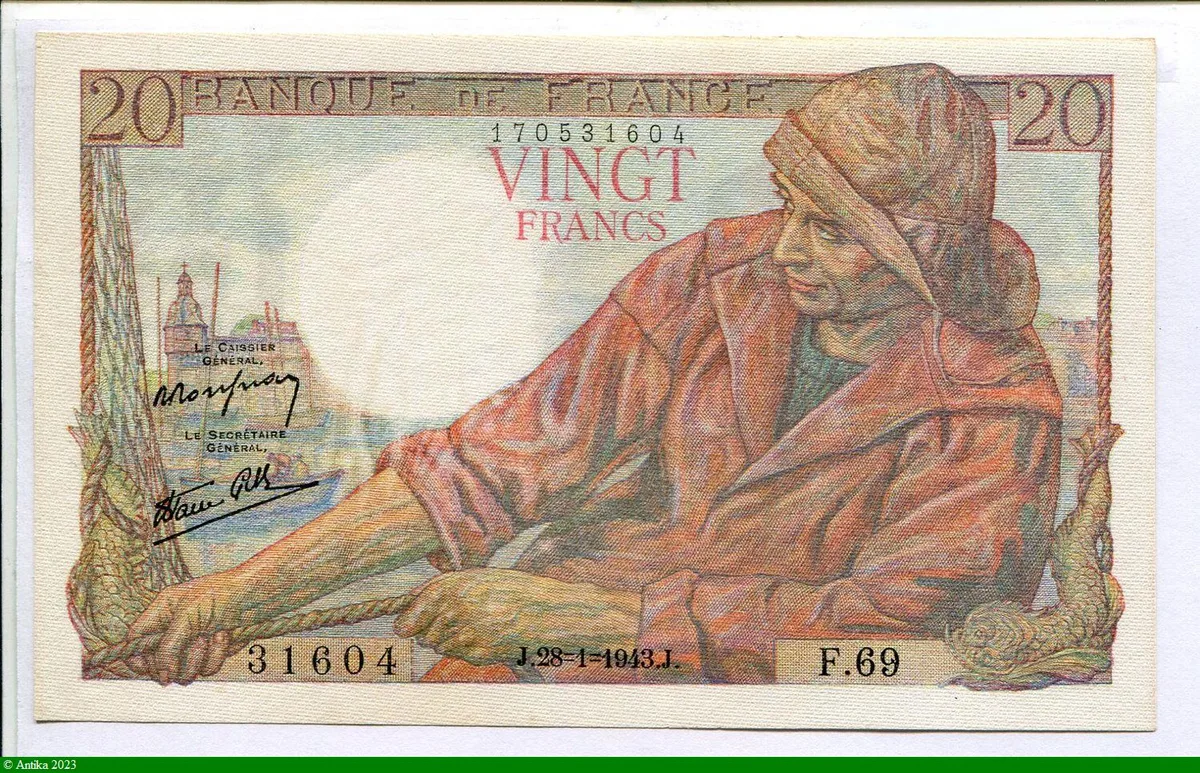 20 FRANCS PECHEUR - Type 1942