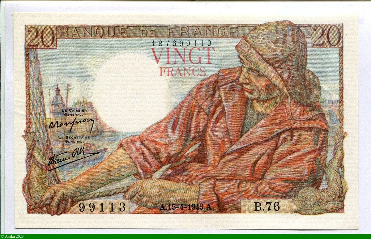 20 FRANCS PECHEUR - Type 1942