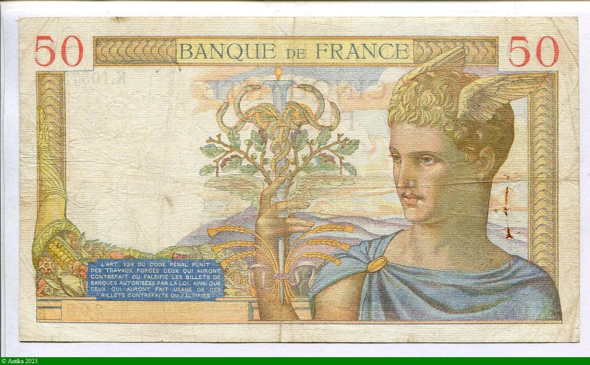 50 FRANCS CERES - Type 1933 modifié