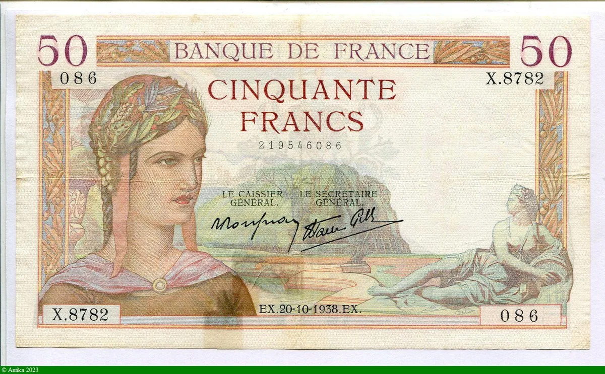 50 FRANCS CERES - Type 1933 modifié