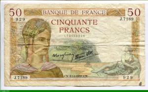 50 FRANCS CERES - Type 1933 modifié
