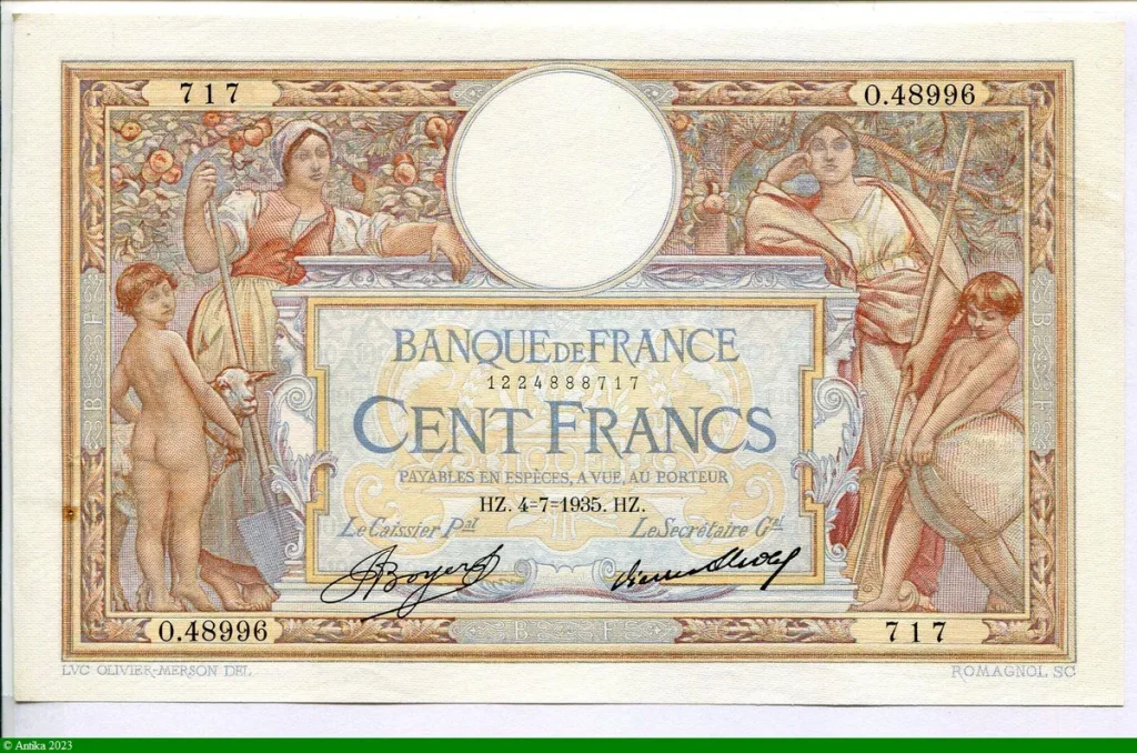 100 FRANCS LOM - Type 1906 "Grands Cartouches"