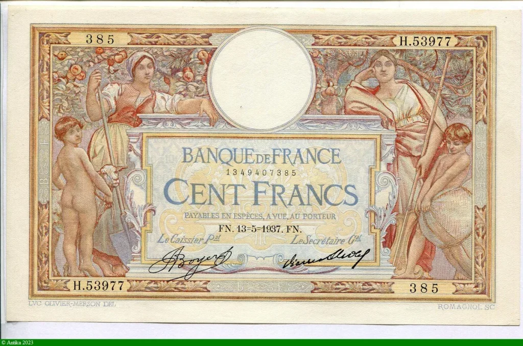 100 FRANCS LOM - Type 1906 "Grands Cartouches"