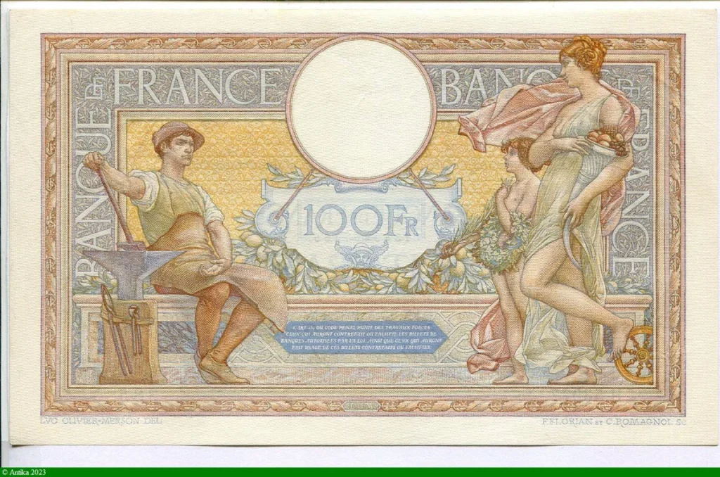 100 FRANCS LOM - Type 1906 "Grands Cartouches"
