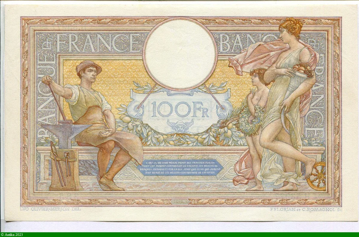100 FRANCS LOM - Type 1906 "Grands Cartouches"