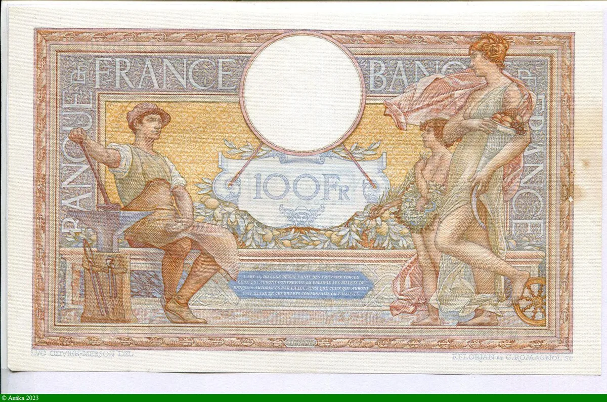 100 FRANCS LOM -Type 1906 modifié