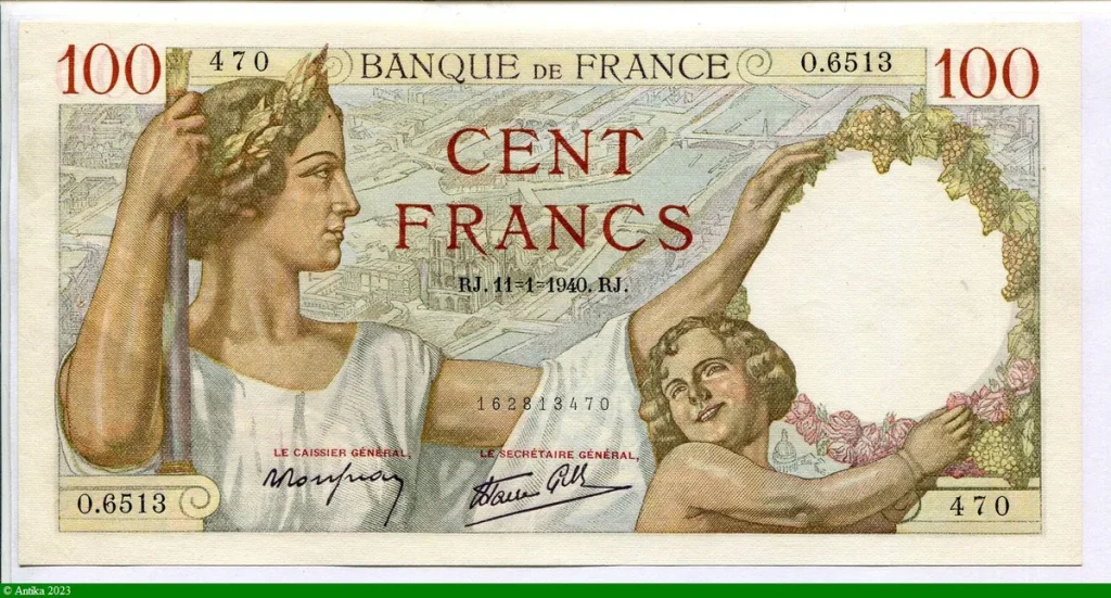 100 FRANCS SULLY - Type 1939