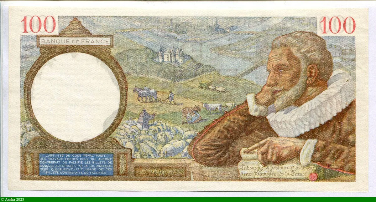 100 FRANCS SULLY - Type 1939